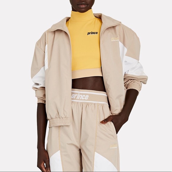 PRINCE
X Melissa Wood Health Track Jacket Taupe NWT - Picture 1 of 8